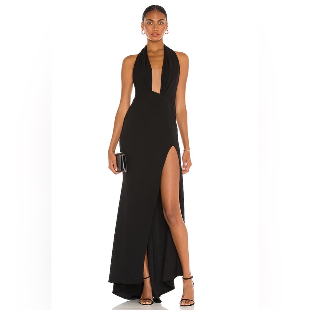 KATIE MAY • Legs For Days Gown in Black